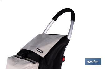 Carro de la compra plegable con 2 ruedas | Chasis de aluminio | Bolsa de 43 litros | Bolsillo para congelados | Disponible en varios colores - Cofan