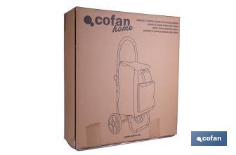 Carro de la compra plegable con 2 ruedas | Chasis de aluminio | Bolsa de 43 litros | Bolsillo para congelados | Disponible en varios colores - Cofan