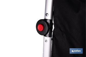 Carro de la compra plegable con 2 ruedas | Chasis de aluminio | Bolsa de 43 litros | Bolsillo para congelados | Disponible en varios colores - Cofan