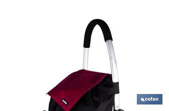 Carro de la compra plegable con 2 ruedas | Chasis de aluminio | Bolsa de 43 litros | Bolsillo para congelados | Disponible en varios colores - Cofan