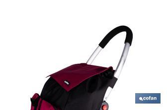 Carro de la compra plegable con 2 ruedas | Chasis de aluminio | Bolsa de 43 litros | Bolsillo para congelados | Disponible en varios colores - Cofan