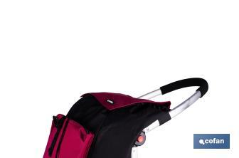 Carro de la compra plegable con 2 ruedas | Chasis de aluminio | Bolsa de 43 litros | Bolsillo para congelados | Disponible en varios colores - Cofan