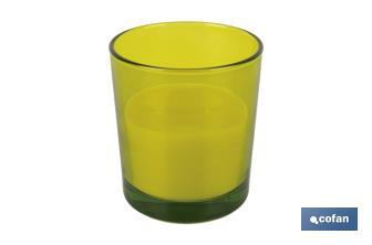 Velas Aromáticas de Citronela en Vasos de Colores | Protección Duradera durante 30 horas - Cofan