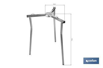 Cofan Tripé ajustável para fogão paelheiro | Altura máxima: 72 cm - Cofan