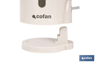 Hervidor eléctrico de agua beige | Capacidad: 1 Litro | Potencia: 1080 W | Hervidor compacto con controlador Strix | Ideal para cocinas y oficinas - Cofan