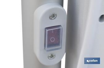 Tendedero eléctrico de torre | 4 ruedas con freno | 300 W de potencia | Tendedero portátil con secado rápido - Cofan