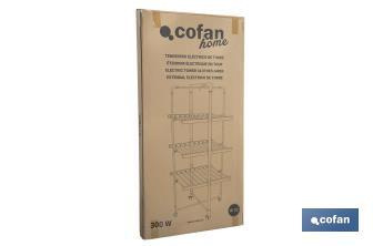 Tendedero eléctrico de torre | 4 ruedas con freno | 300 W de potencia | Tendedero portátil con secado rápido - Cofan