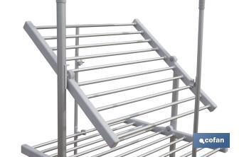 Tendedero eléctrico de torre | 4 ruedas con freno | 300 W de potencia | Tendedero portátil con secado rápido - Cofan