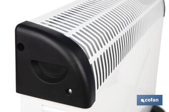 Convector radiante | Potencia: 2000 W | Termostato regulable | Seguridad antivuelco | Ideal para estancias medianas - Cofan