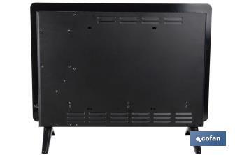 Convector radiante de panel de vidrio | Potencia: 1500 W | Mando a distancia | Control vía app | Compatible con asistente de voz | Temporizador 24 h - Cofan