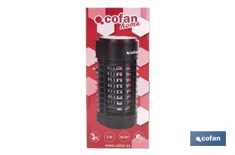 Lampe LED anti-insectes avec fiche | Puissance : 3 W | Décharge électrique : 1200 V | Surface : 50 m² | Protégez-vous contre les insectes - Cofan