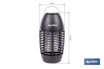 Lámpara LED antiinsectos recargable por USB | Interior y exterior | Cobertura 80 m² | Resistente al agua IPX4 | Luz UV de alta potencia | Ideal para camping, barbacoa y jardín - Cofan