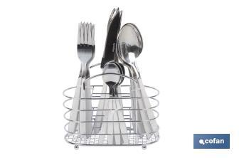 Set de 24 cubiertos de acero Inoxidable | Diferentes colores | Diseño Moderno y Funcional - Cofan