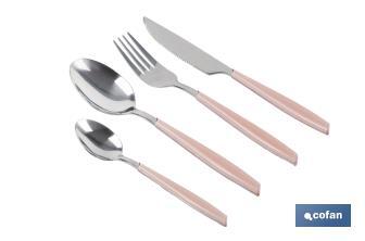 Set de 24 cubiertos de acero Inoxidable | Diferentes colores | Diseño Moderno y Funcional - Cofan