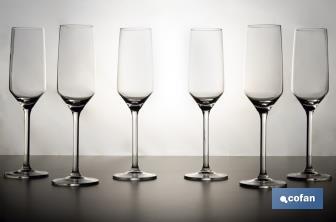 Pack de 6 flûtes à champagne | Capacité : 22 cl - Cofan