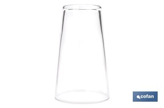 Pack de 6 vasos de combinado | Material: vidrio transparente | Capacidad: 47 cl | Calidad profesional | Ideales para cubatas, agua, cerveza, refrescos - Cofan