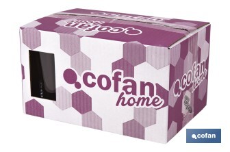 Pack de 6 vasos de combinado | Material: vidrio transparente | Capacidad: 47 cl | Calidad profesional | Ideales para cubatas, agua, cerveza, refrescos - Cofan