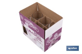Pack de 6 vasos de combinado | Material: vidrio transparente | Capacidad: 47 cl | Calidad profesional | Ideales para cubatas, agua, cerveza, refrescos - Cofan
