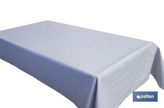 Stain-resistant tablecloth | Grey soft design | Vinyl and polyester | Waterproof | Easy to clean | Available in different sizes - Cofan