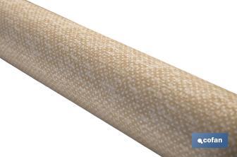 Nappe en tissu résiné antitache | Conception moderne | Couleur : beige et blanc | Matériaux : coton et polyester | Disponible en plusieurs dimensions - Cofan