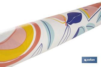 Rollo de hule con diseño de frutas tropical | Protección y estilo para la mesa - Cofan