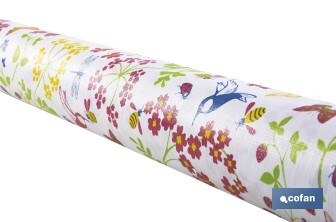 Rollo de hule de mariposas | Impermeable | Protección y estilo para la mesa - Cofan