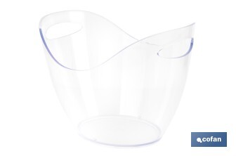 Cubitera transparente para mantener fría la bebida | Capacidad: 8 litros | Para fiestas, eventos y restauración - Cofan
