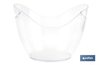 Cubitera transparente para mantener fría la bebida | Capacidad: 8 litros | Para fiestas, eventos y restauración - Cofan