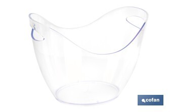 Cubitera transparente para mantener fría la bebida | Capacidad: 8 litros | Para fiestas, eventos y restauración - Cofan