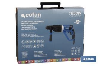 MARTELO PERFURADOR SDS-PLUS 1050W - Cofan