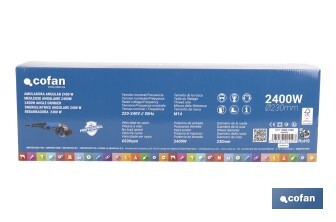 Meuleuse d'angle de 2400W | Meuleuse d'angle Ø230MM de démarrage progressif - Cofan