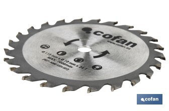 Discos de corte con 24 dientes | Diámetro 185 o 115 mm | Piezas de recambio para sierras circulares - Cofan