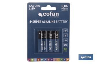 Pilhas Alcalinas - LR03 AAA/1,5V - Cofan