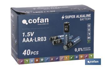 Pilhas Alcalinas - LR03 AAA/1,5V - Cofan