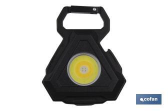 Mini Cob Led Rechargeable Flashlight | Mini LED work light with hook and extra strong magnet - Cofan
