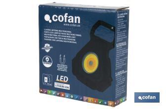 Linterna pequeña Cob Led Recargable | Mini linterna led con gancho para colgar e imán extra fuerte - Cofan