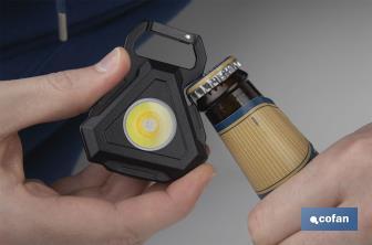 Mini Cob Led Rechargeable Flashlight | Mini LED work light with hook and extra strong magnet - Cofan