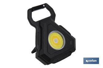 Mini Cob Led Rechargeable Flashlight | Mini LED work light with hook and extra strong magnet - Cofan