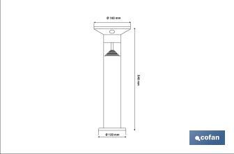 OUTDOOR LED SOLAR POST LIGHT WITH SENSOR - Cofan