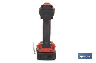 Atornillador percutor de impacto sin escobillas | Para puntas 1/4" Hex | Control de velocidad variable | Maletín, batería Li-ion de 20V y 2,0 Ah y cargador incluido - Cofan
