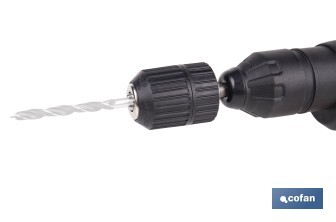 Martillo perforador SDS Plus sin escobillas multifunción | Taladra, percute y cincela | Incluye: maletín con accesorios, portabrocas automático con adaptador SDS PLUS, batería Li-Ion de 20 V y cargador - Cofan