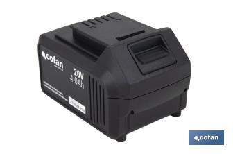 Kit de motosierra a batería con dos baterías de litio 20 V 4.0 Ah | Motosierra sin escobillas | Espada de 10" | Eficiencia y precisión en cortes de madera - Cofan