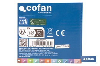 Batería Li-Ion recargable 20 V 6.0 Ah | Compatible con sistema 1 for All | Alta autonomía, protección avanzada | Indicador led de carga - Cofan