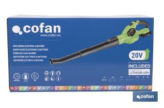 Battery-powered leaf blower - Cofan
