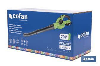 Battery-powered leaf blower - Cofan