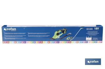 Kit Taille-haie Manuel | Extensible avec des Roues à Batterie | Lithium-ion 18 V | 1200 tr/min - Cofan