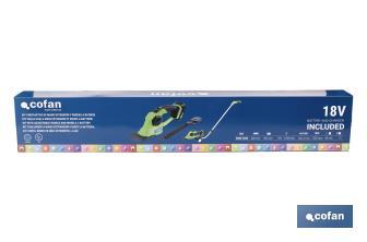 Kit Taille-haie Manuel | Extensible avec des Roues à Batterie | Lithium-ion 18 V | 1200 tr/min - Cofan