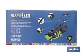 Tondeuse à gazon électrique avec roues | 36 V | 3200 tr/min | 5 Positions de coupe - Cofan