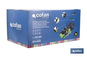 Tondeuse à gazon électrique avec roues | 36 V | 3200 tr/min | 5 Positions de coupe - Cofan
