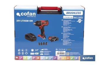 Clé à choc | 1/2" À Batterie | 20 V - Cofan